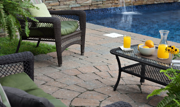 Custom Water Feature Patio