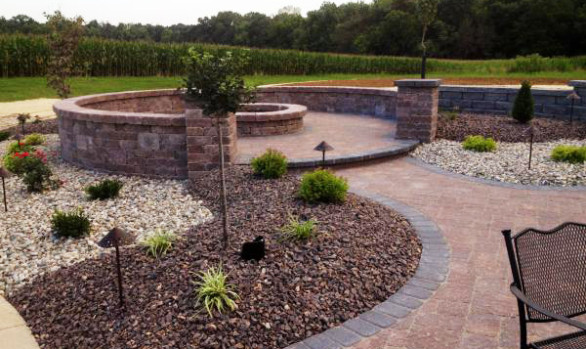 Hardscape with Fire Pit