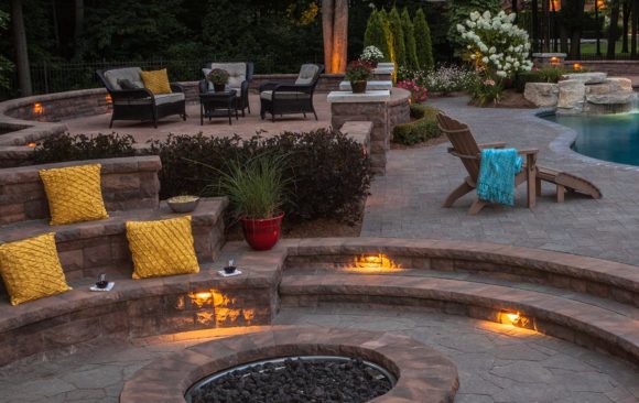 Multi-Level Patio with Firepit
